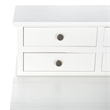 Pemberly Row Pine Wood Desk in White for Home Office or Study Space