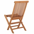 Pemberly Row Solid Teak Wood Folding Chair in Natural for Indoor or Outdoor