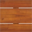 Pemberly Row Teak Wood and Polyester Outdoor Bench and Table in Natural / Taupe