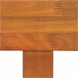 Pemberly Row Teak Wood and Polyester Outdoor Bench and Table in Natural / Taupe