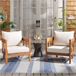 Pemberly Row Polyester Chairs in Natural / Taupe for Dining or Living Room