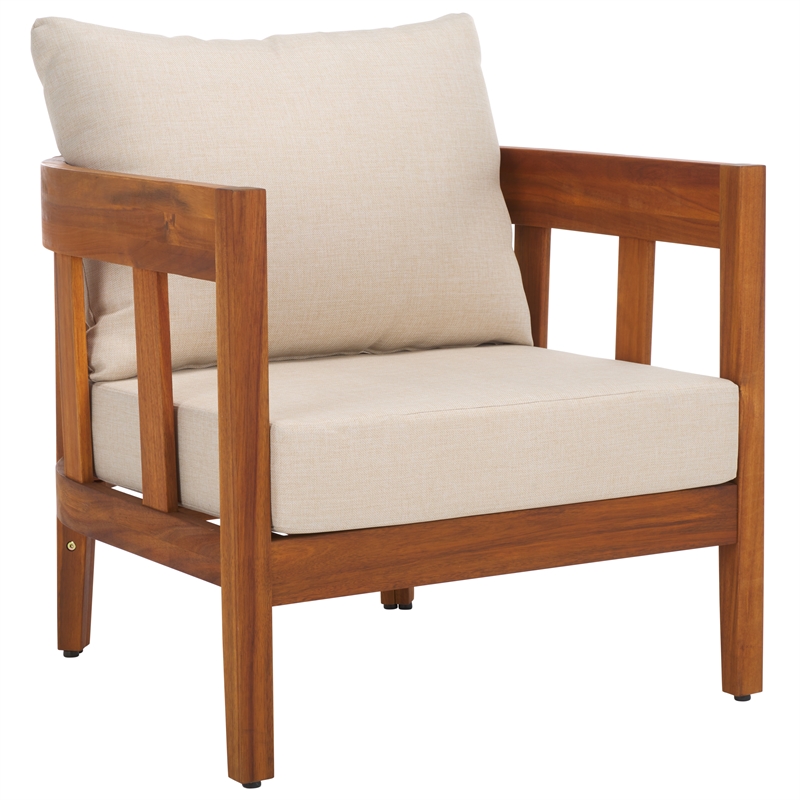 Pemberly Row Polyester Chairs in Natural / Taupe for Dining or Living Room