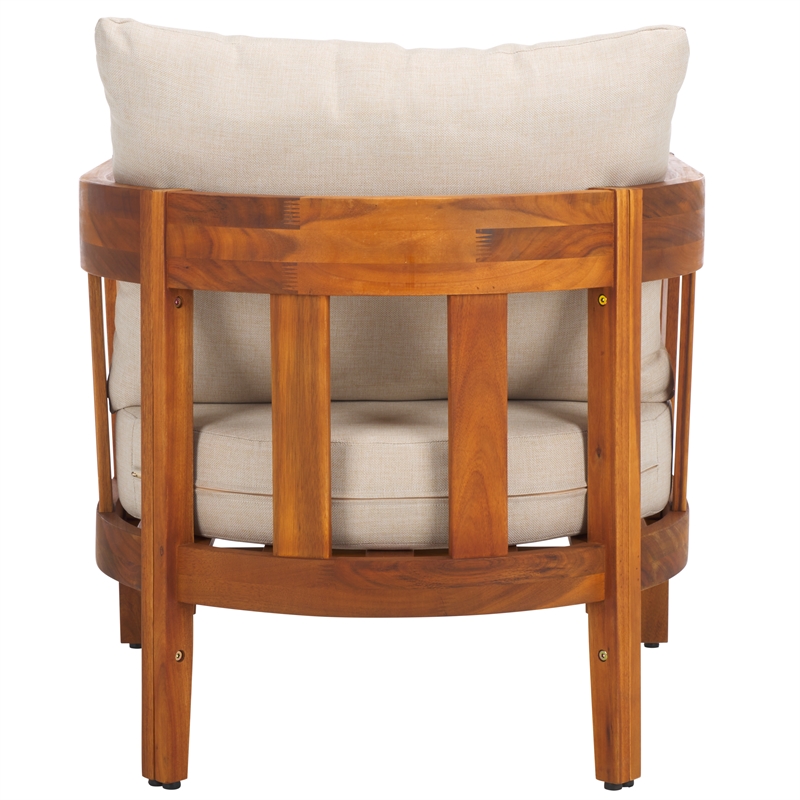 Pemberly Row Polyester Chairs in Natural / Taupe for Dining or Living Room