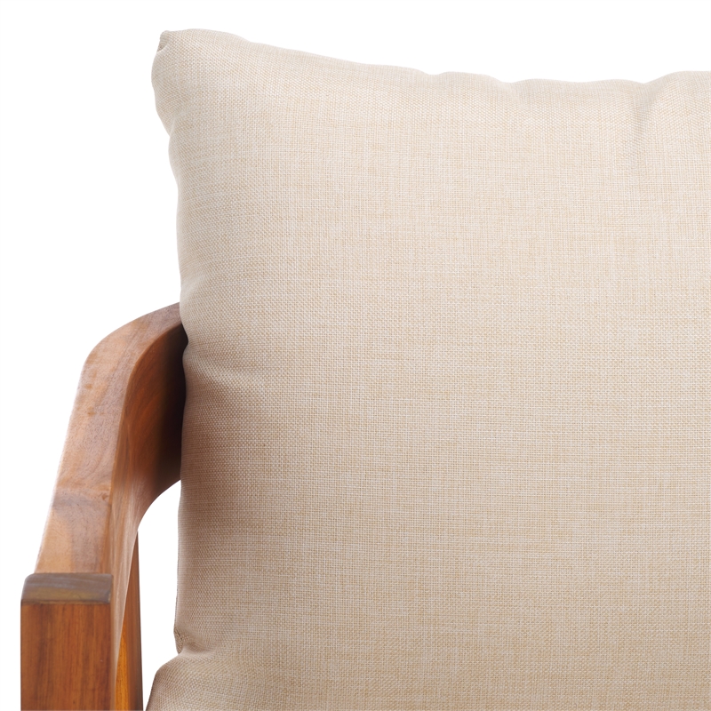 Pemberly Row Polyester Chairs in Natural / Taupe for Dining or Living Room