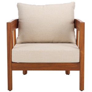 Pemberly Row Polyester Chairs in Natural / Taupe for Dining or Living Room