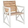 Pemberly Row Chair in White and Oak Set of 2 for Dining or Kitchen
