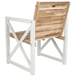 Pemberly Row Chair in White and Oak Set of 2 for Dining or Kitchen