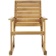 Pemberly Row Steel and Acacia Wood Rocking Chair in Teak Color