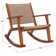 Pemberly Row Polyester Rocking Chair in Natural / Natural for Patio