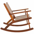 Pemberly Row Polyester Rocking Chair in Natural / Natural for Patio
