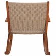 Pemberly Row Polyester Rocking Chair in Natural / Natural for Patio