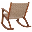 Pemberly Row Polyester Rocking Chair in Natural / Natural for Patio
