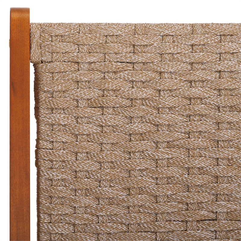 Pemberly Row Polyester Rocking Chair in Natural / Natural for Patio