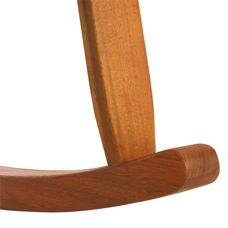 Pemberly Row Polyester Rocking Chair in Natural / Natural for Patio
