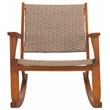 Pemberly Row Polyester Rocking Chair in Natural / Natural for Patio