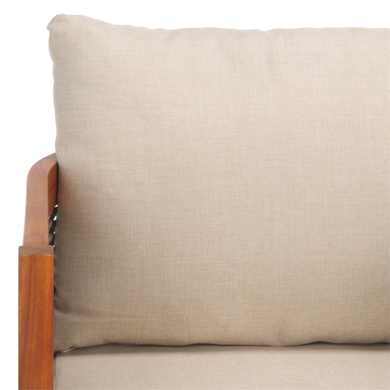 Pemberly Row Polyester Outdoor Chairs in Natural / Taupe for Patio or Deck