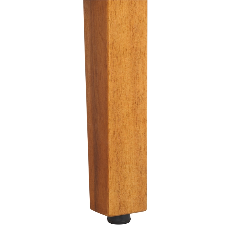 Pemberly Row Rattan and Polyester Outdoor Bench and Table in Natural / Taupe