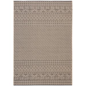 Pemberly Row 4' x 5'7&quot Area Rug in Beige and Black for Living Room