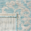 Pemberly Row 8' x 11' Area Rug in Aqua and Gray for Living or Dining Room