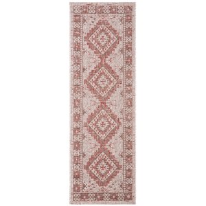 Pemberly Row 2'3&quot x 6'7&quot Runner Rug in Beige and Red for Hallways