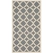 Pemberly Row Polypropylene Runner Rug in Anthracite and Beige for Hallway