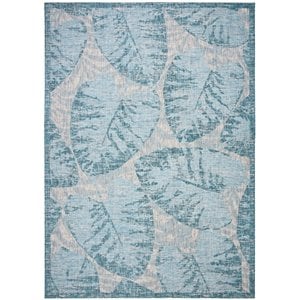 Pemberly Row 9' x 12' Area Rug in Gray and Aqua for Large Living Spaces