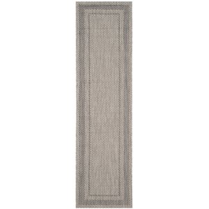 Pemberly Row 2'3&quot x 10' Runner Rug in Beige and Black for Long Hallways
