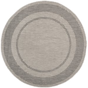 Pemberly Row 5'3&quot Round Area Rug in Beige and Black for Living Room