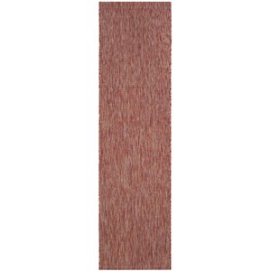 Pemberly Row 2'3&quot x 10' Runner Rug in Red for Long Hallways or Corridors