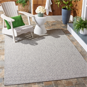 Pemberly Row 5'3&quot Square Area Rug in Gray for Living Room or Dining Area