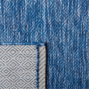 Pemberly Row 5'3&quot Square Area Rug in Navy for Living Room or Office