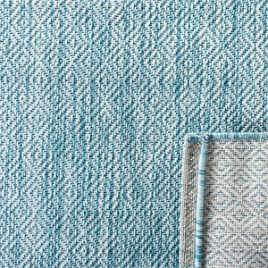 Pemberly Row 5'3&quot Square Area Rug in Aqua for Living Room or Playroom
