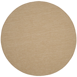 Pemberly Row 5'3&quot Round Area Rug in Natural for Living Room or Bedroom