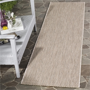 Pemberly Row 2'3&quot x 14' Runner Rug in Beige and Brown for Extra-Long Halls