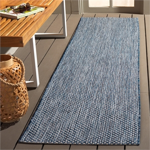 Pemberly Row 2'3&quot x 14' Extended Runner Rug in Navy and Gray