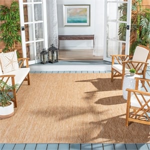 Pemberly Row 5'3&quot Square Versatile Area Rug in Natural Tones