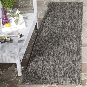 Pemberly Row Contemporary 2'3&quot x 10' Hallway Runner Rug in Bold Black