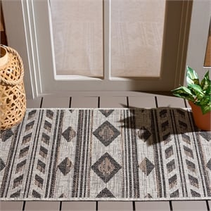 Pemberly Row 2' x 3'7&quot Accent Rug for Doorways in Gray and Black