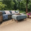 Pemberly Row Contemporary 9' x 12' Indoor Outdoor Area Rug in Brown