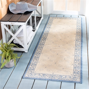 Pemberly Row 2'3&quot x 10' Indoor Outdoor Runner Rug in Natural