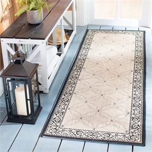 Pemberly Row Contemporary 2'3&quot x 10' Indoor Outdoor Runner Rug in Sand