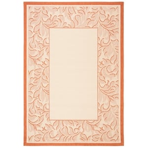 Pemberly Row 4' x 5'7&quot Indoor Outdoor Area Rug in Terracotta