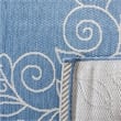 Pemberly Row Contemporary 9' x 12' Indoor Outdoor Area Rug in Blue