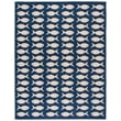 Pemberly Row Contemporary 8' x 11' Indoor Outdoor Area Rug in Navy