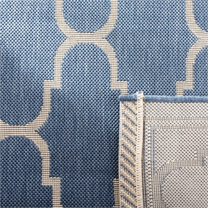 Pemberly Row Contemporary 8' x 11'2&quot Indoor Outdoor Area Rug in Blue