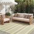 Pemberly Row Contemporary 8' x 11' Indoor Outdoor Area Rug in Beige