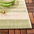 Pemberly Row Contemporary 8' x 11' Indoor Outdoor Area Rug in Beige
