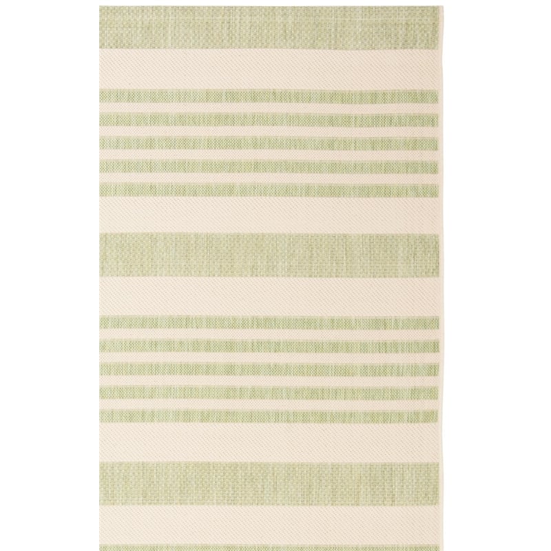 Pemberly Row Contemporary 8' x 11' Indoor Outdoor Area Rug in Beige