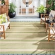 Pemberly Row Contemporary 8' x 11' Indoor Outdoor Area Rug in Beige