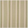 Pemberly Row Contemporary Beige Indoor Outdoor Rug in Square 5' Shape